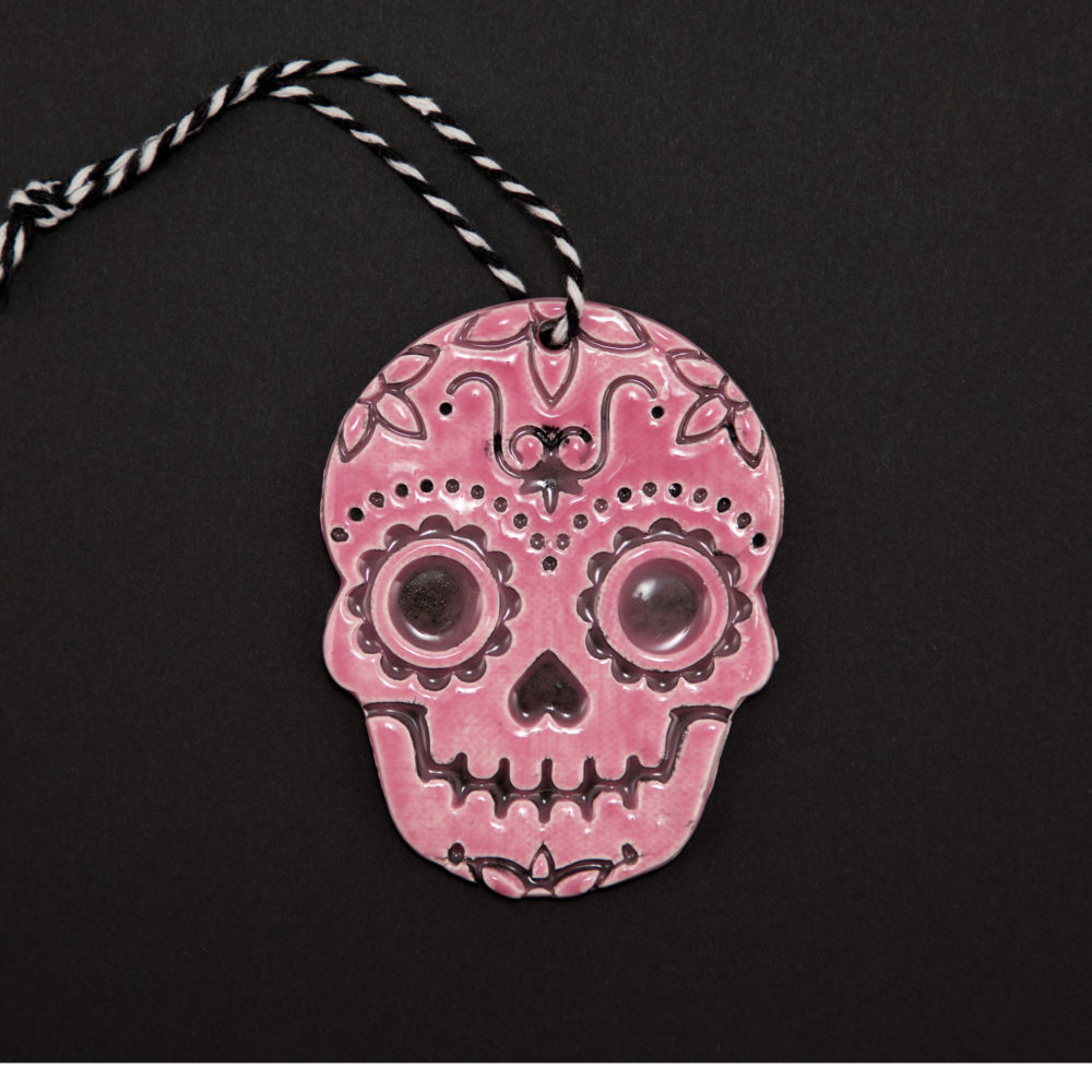 Pink Daisy Skull